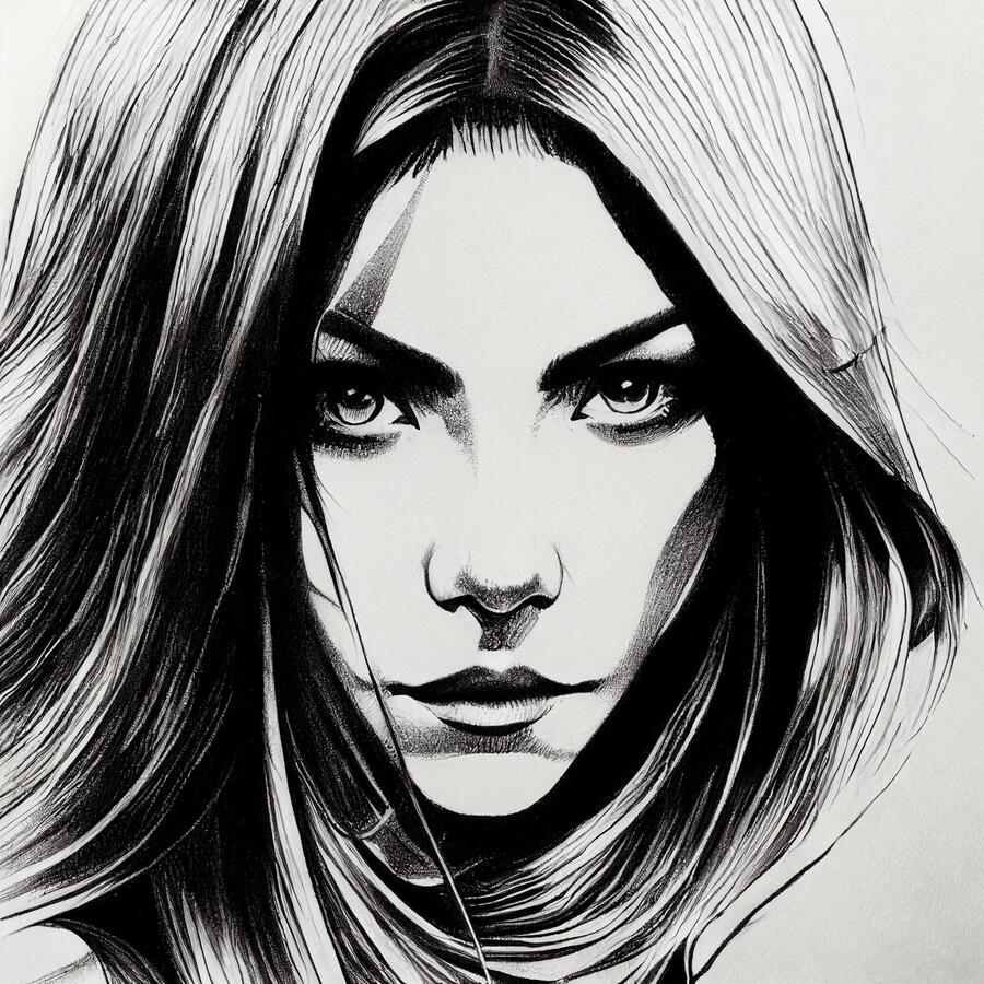 Black And White Graphic Novel Illustration